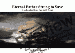 page one of Eternal Father Strong to Save for Brass Quintet (with last verse)