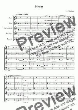 page one of Farewell Hymn