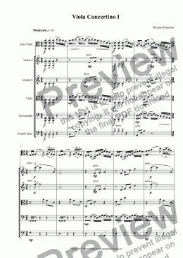 page one of Viola Concertino I