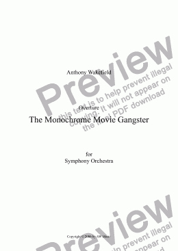 page one of The Monochrome Movie Gangster 