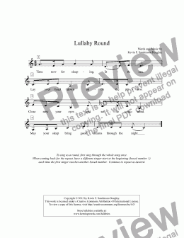 page one of Lullaby Round