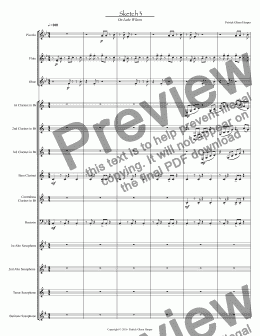 page one of Three Sketches for Woodwind Ensemble - Movement 3