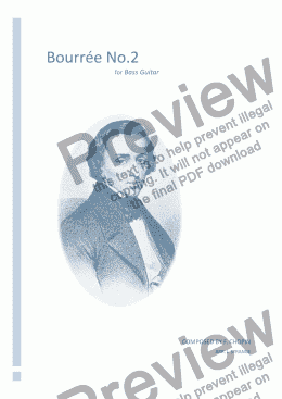 page one of ’Bourrée No. 2’ for bass guitar