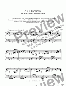 page one of No. 3 Barcarolle