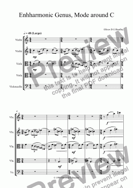 page one of Comma Phenomena II, Enhharmonic Genus, Mode around C