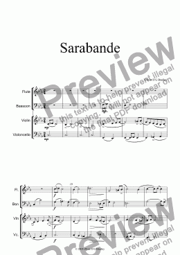 page one of Sarabande