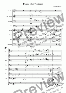 page one of Double Choir Antiphon