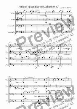 page one of Fantasıa in Sonata Form, Antiphon a2