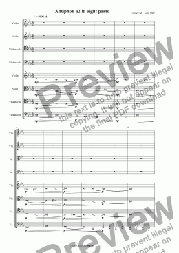 page one of Antiphon a2 in eight parts