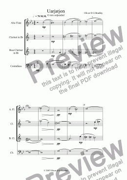 page one of Atonal variation G min suspended