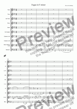 page one of Fugue in F minor