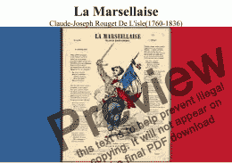 page one of French National Anthem (La Marsellaise) for String Orchestra (World National Anthem Series)