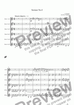 page one of Dauprat: Sextuor No.4 (Horn Sextet No.4) (original key)