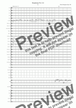 page one of Symphony No 112 1st movt