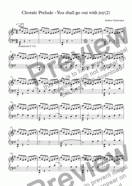 page one of Chorale Prelude - You shall go out with joy(2)