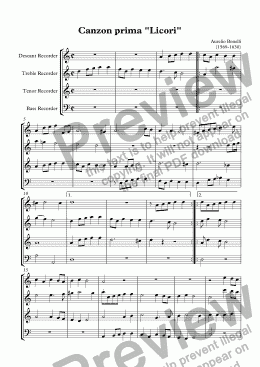 page one of Canzon prima "Licori" (Bonelli)