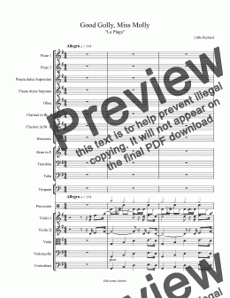 Good Golly, Miss Molly - Download Sheet Music PDF file