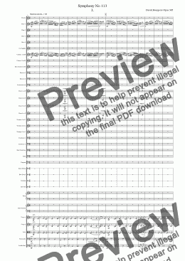 page one of Symphony No 113 1st movt.