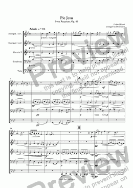 page one of Pie Jesu