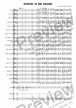 page one of Overture to 'HMS Pinafore'