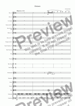 page one of Ostinato