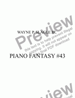 page one of PIANO FANTASY #43