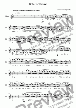 page one of Bolero-Theme