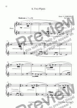 page one of MAGIC MUSIC BOX op77/06. Two Pipers. Pf