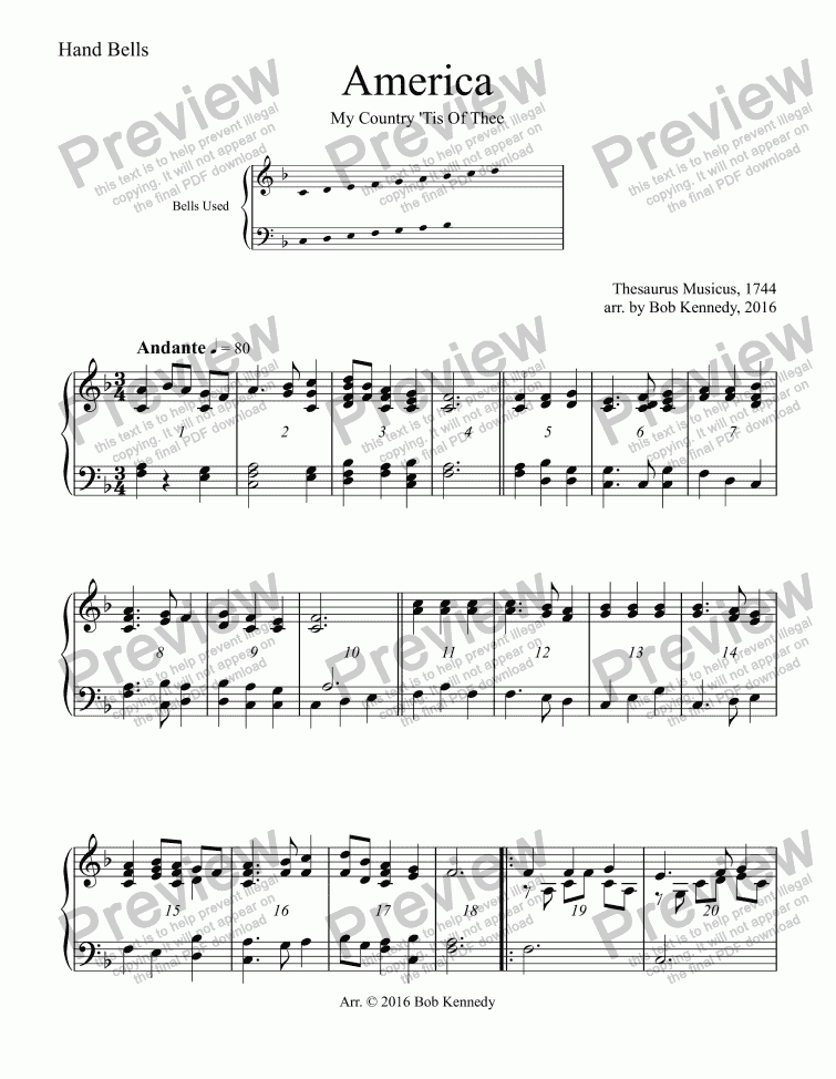 America - Download Sheet Music PDF file