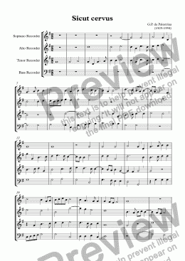 page one of Sicut cervus (Palestrina)