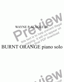 page one of PIANO FANTASY #3 (BURNT ORANGE)