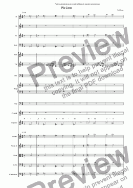 page one of Pie Jesu,Orchestra