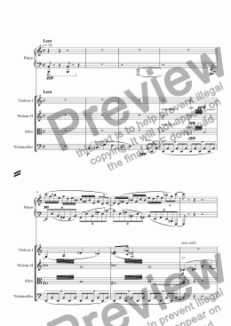 page one of Quintette pour cordes et piano (version 2016)