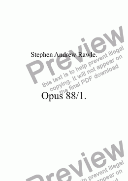 page one of Opus 88/1, What Next.