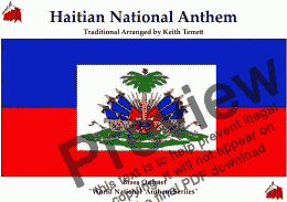 page one of Haitian National Anthem (La Dessalinienne) for Brass Quintet  (World National Anthem Series)