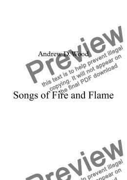 page one of Songs of Fire and Flame