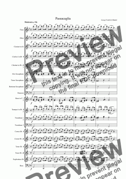 page one of Passacaglia