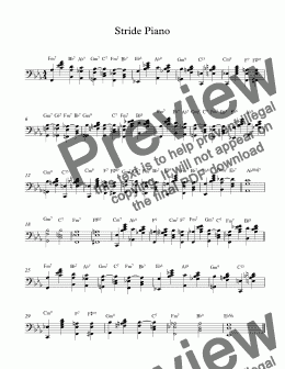 page one of oscar peterson lesson- as time goes by stride