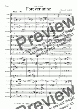 page one of Forever mine - Ballad - Jazz - String Orchestra 