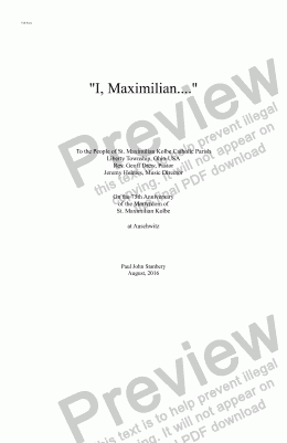 page one of "I, Maximilian...."