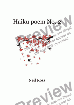 page one of Haiku poem No. 2