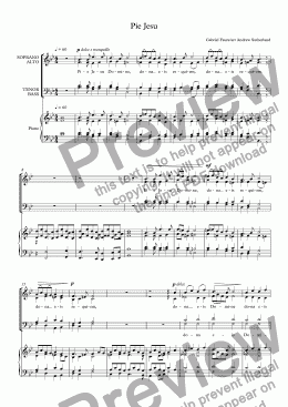 page one of Pie Jesu