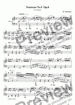 page one of Nocturne No.5  Op.8