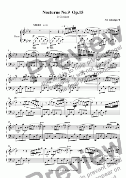 page one of Nocturne No.9  Op.15