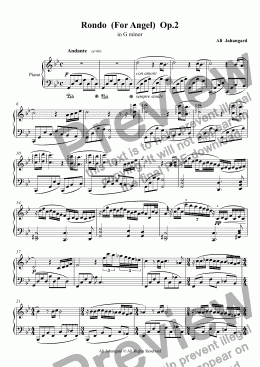 page one of Rondo  (For Angel)  Op.2