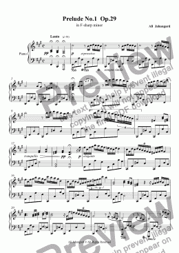 page one of Prelude No.1  Op.29