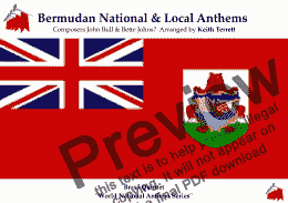 page one of Bermudan National & Local Anthems (“God Save the King & Hail to Bermuda”) for Brass Quintet