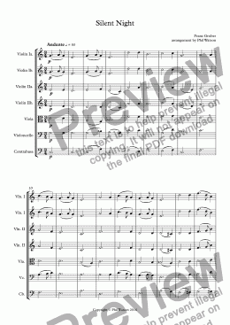 page one of Silent Night