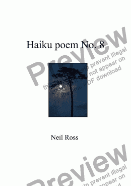 page one of Haiku poem No. 8