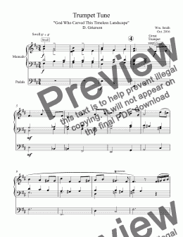 page one of Trumpet Tune